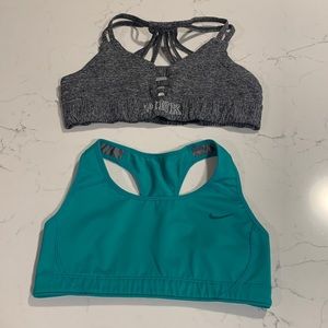 Pink Sports Bra And Nike Sports Bra
